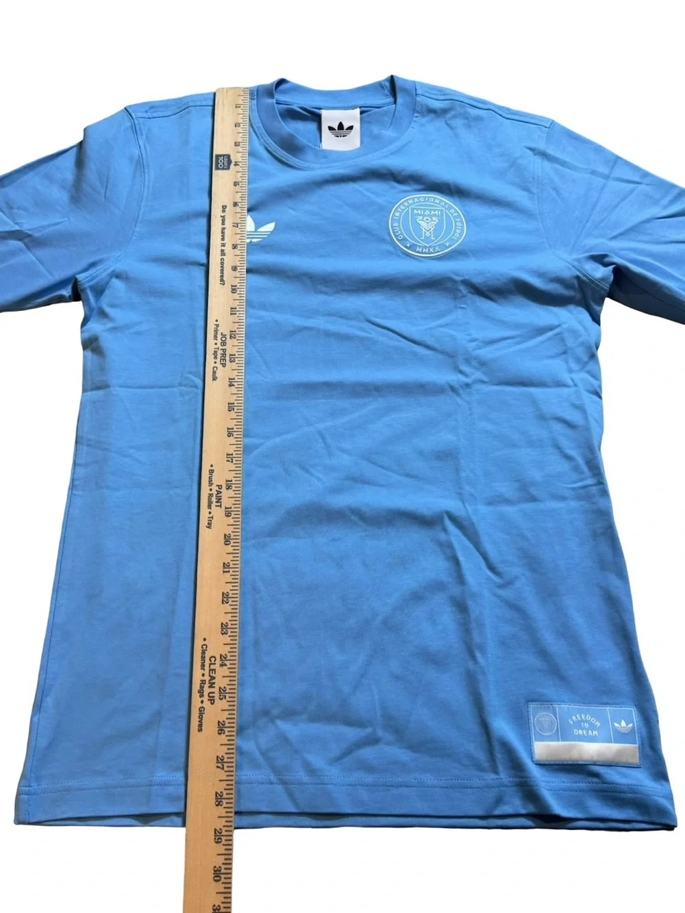 Adidas Originals Inter Miami soccer‎ CF Graphic Tee Shirt Sky Blue Men’s Small